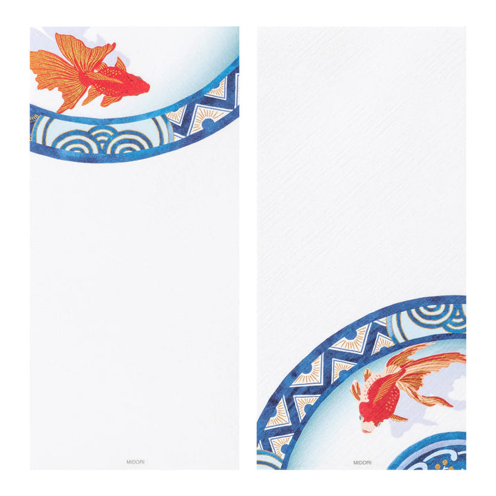 Goldfish Message Pad | Gold-Foiled Iyo Washi Paper
