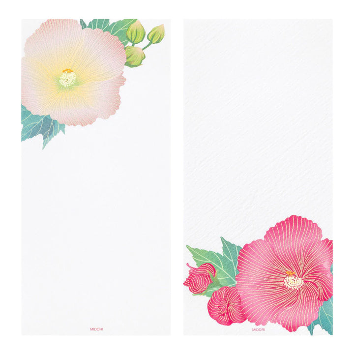 Confederate Rose Message Pad | Gold-Foiled Iyo Washi Paper
