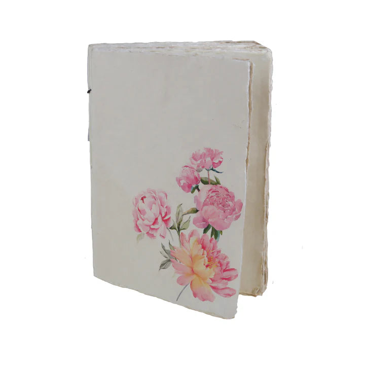 Pink Peony Parchment Paper Notebook