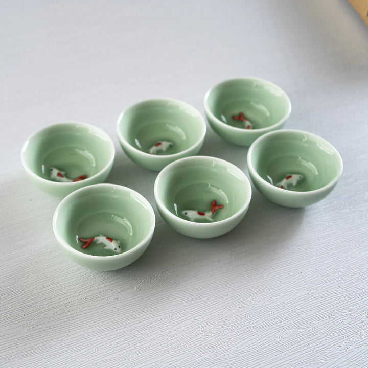 Koi Fish Kung Fu Tea Cup | Set of 6