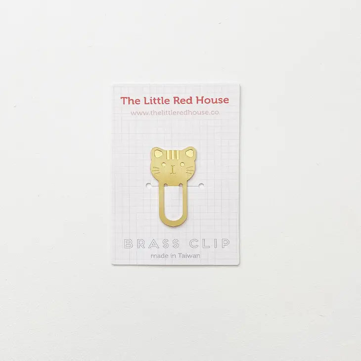 Cat Brass Clip Bookmark