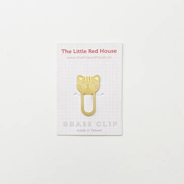 Cat Brass Clip Bookmark