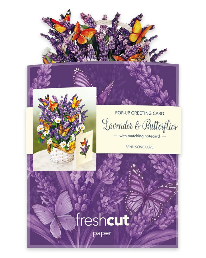 Lavender and Butterflies Mini Pop-Up Card
