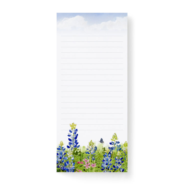Bluebonnet Meadow Tall Notepad