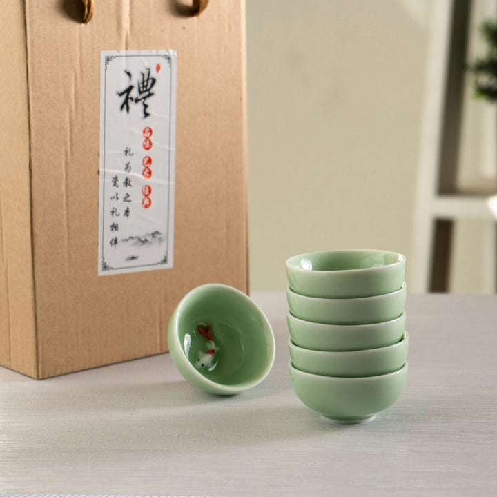 Koi Fish Kung Fu Tea Cup | Set of 6