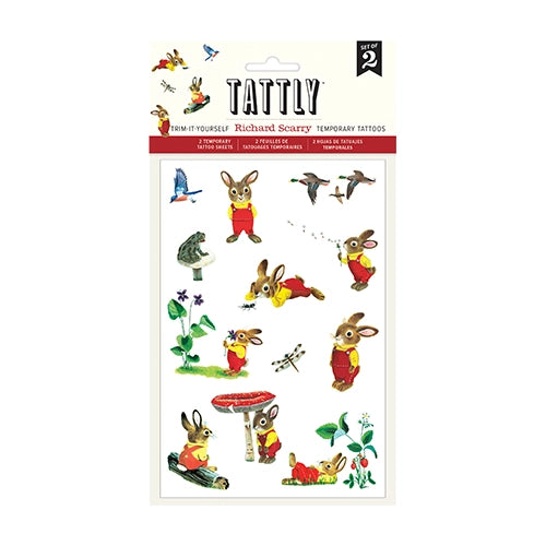 I Am A Bunny by Richard Scarry | Temporary Tattoo Sheet | Set of 2