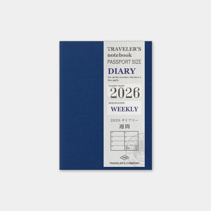 2026 Second Half Traveler's Weekly Planner | Passport Size | July - December