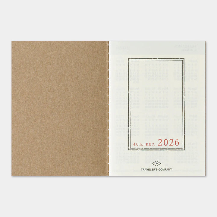 2026 Second Half Traveler's Weekly Planner | Passport Size | July - December
