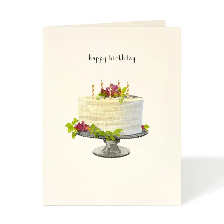 Cream Birthday Cake | Greeting Card