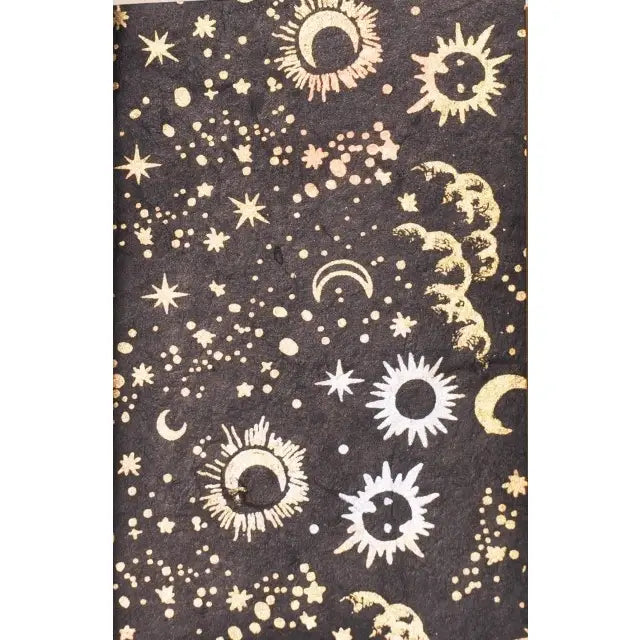 Moon and Star Hand Stitched Notebook