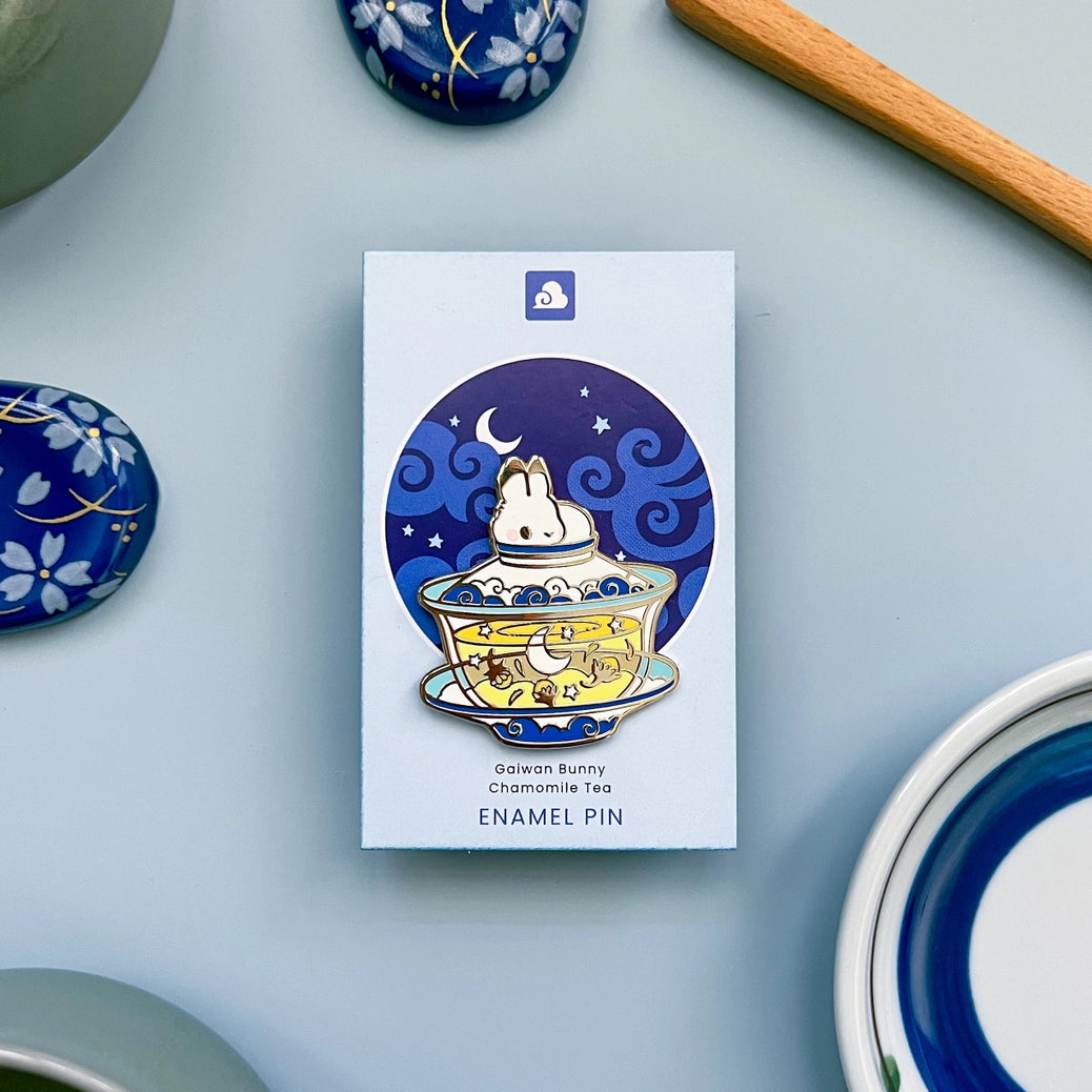 Gaiwan Bunny Enamel Pin