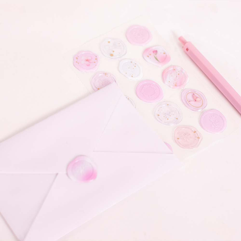 Milky Pink Sealing Wax Sticker