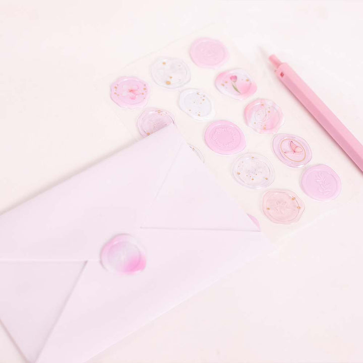 Milky Pink Sealing Wax Sticker