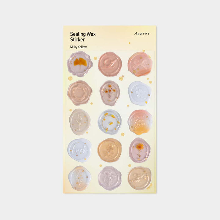 Milky Yellow Sealing Wax Sticker
