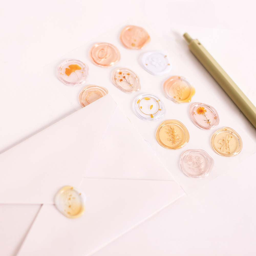 Milky Yellow Sealing Wax Sticker