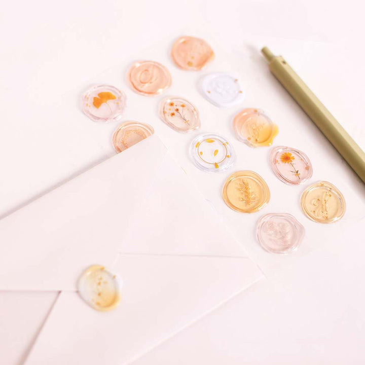 Milky Yellow Sealing Wax Sticker