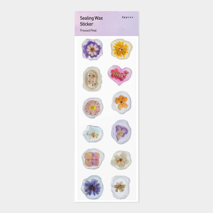 Pressed Petal Sealing Wax Sticker