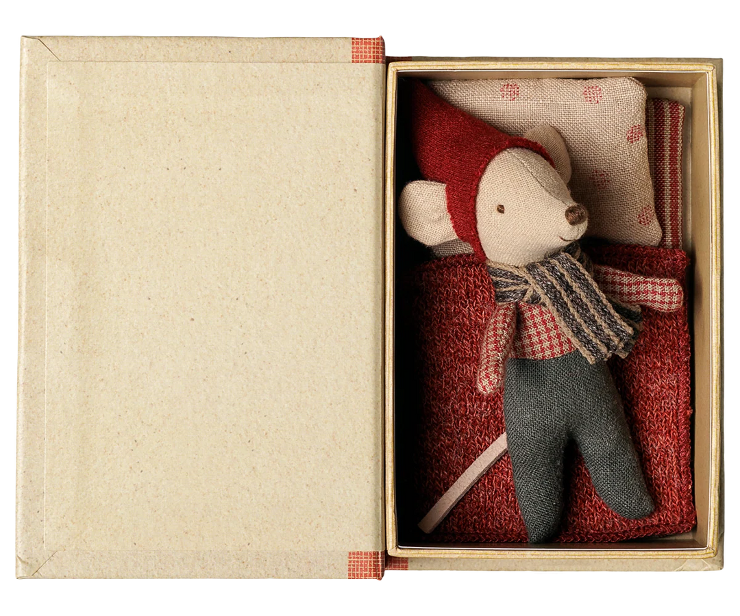 Maileg Christmas Baby Mouse in Book