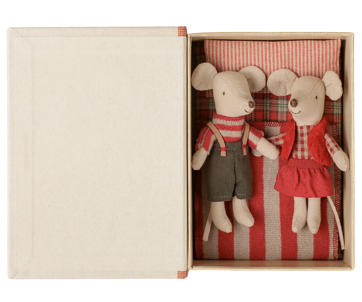 Maileg Christmas Twin Mice | Little Brother and Little Sister