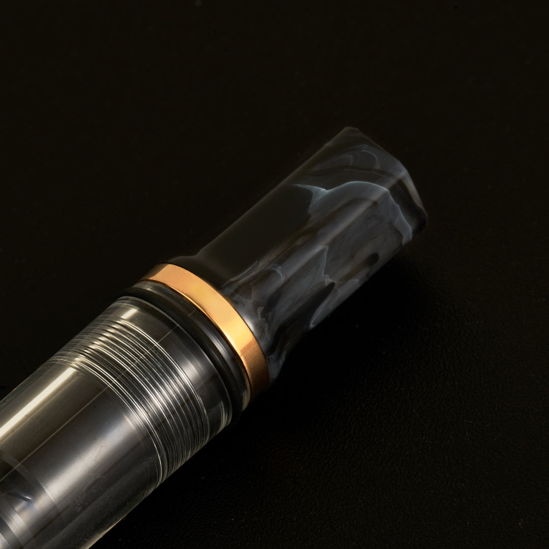 ECO Fountain Pen | Black Marble with Bronze