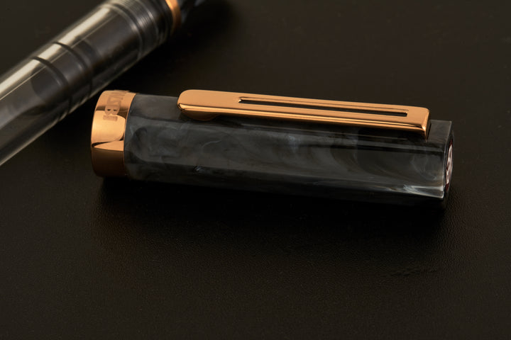 ECO Fountain Pen | Black Marble with Bronze