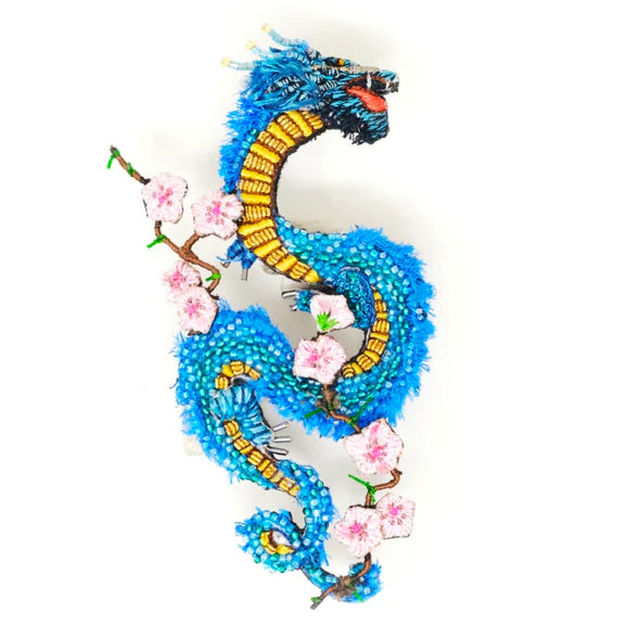 Dragon Hand-Embroidered Brooch Pin | 2024 Limited Edition Dragon Hand-Embroidered Brooch Pin | 2024 Limited Edition