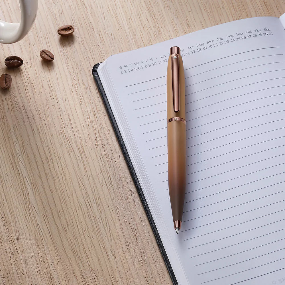 Sheaffer VFM 9428 Coffee Edition Ballpoint Pen | Matte Brown with Regal Brown PVD Trim