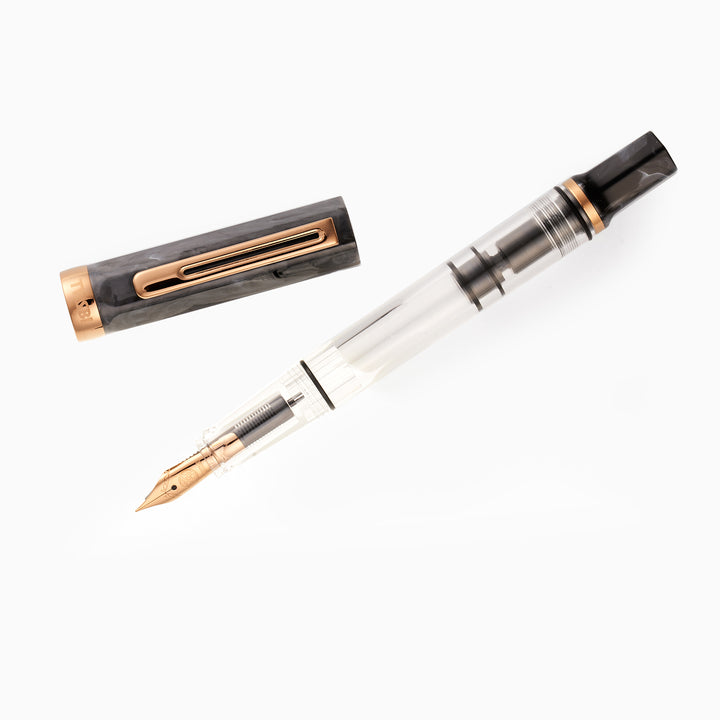 ECO Fountain Pen | Black Marble with Bronze