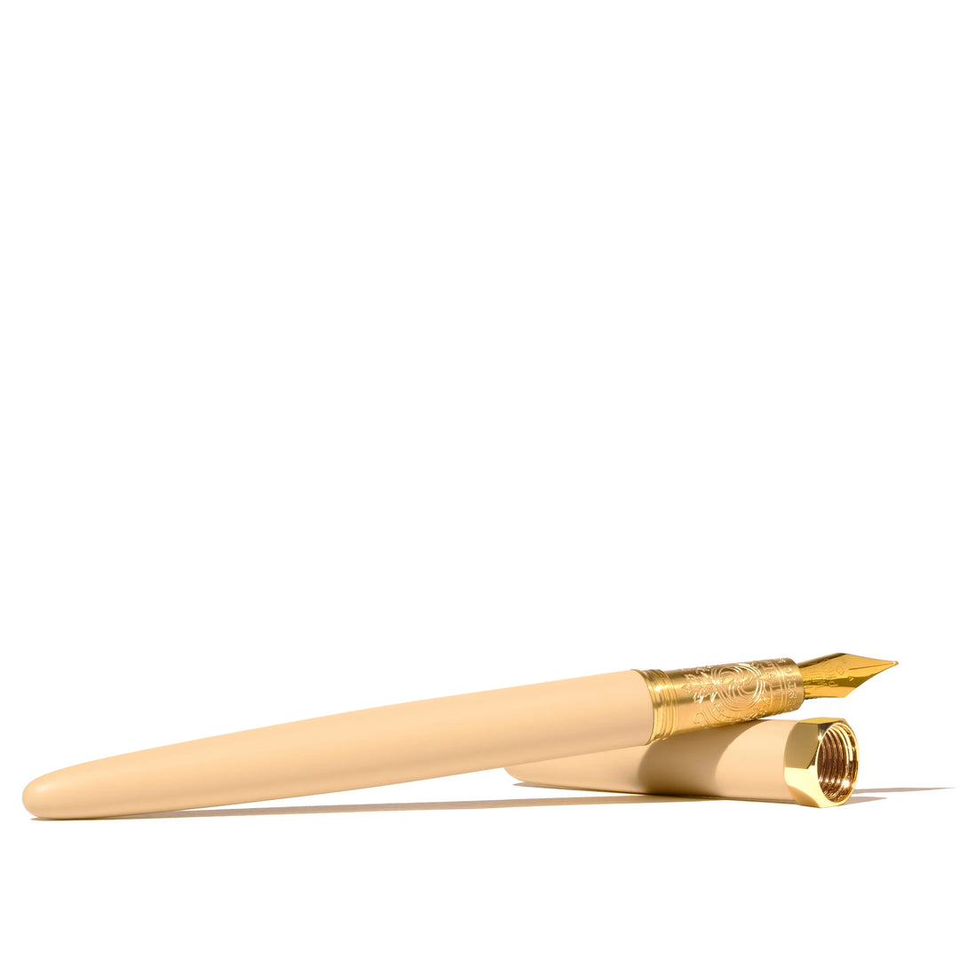Majestic Maple Satin Brush Fountain Pen | Gold-Plated Fine Nib | Limited Edition