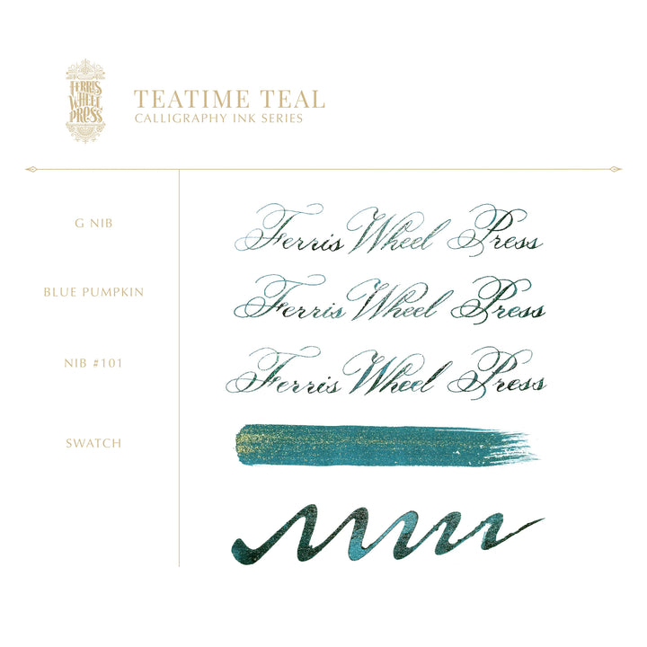 Teatime Teal | Calligraphy Ink