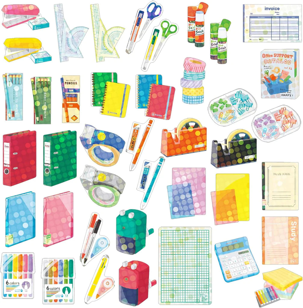 Office Supply Stickers in a Box