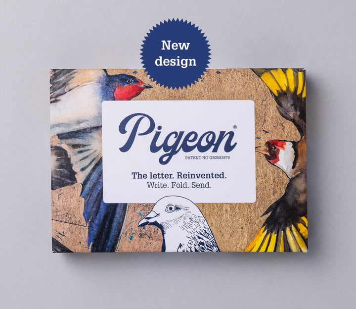 Golden Flight Pigeons Folded Origami Lettering Set