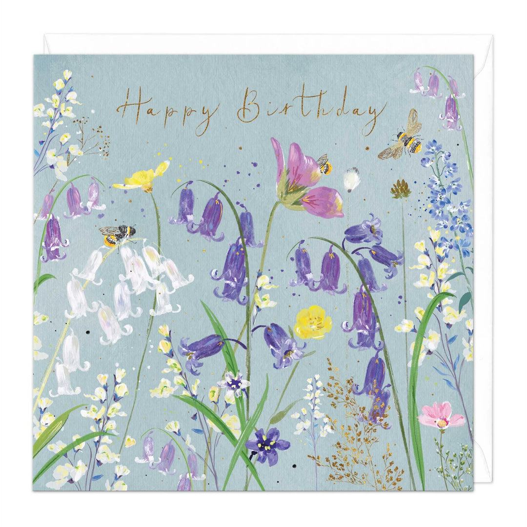 Bees and Bluebells Birthday | Greeting Card