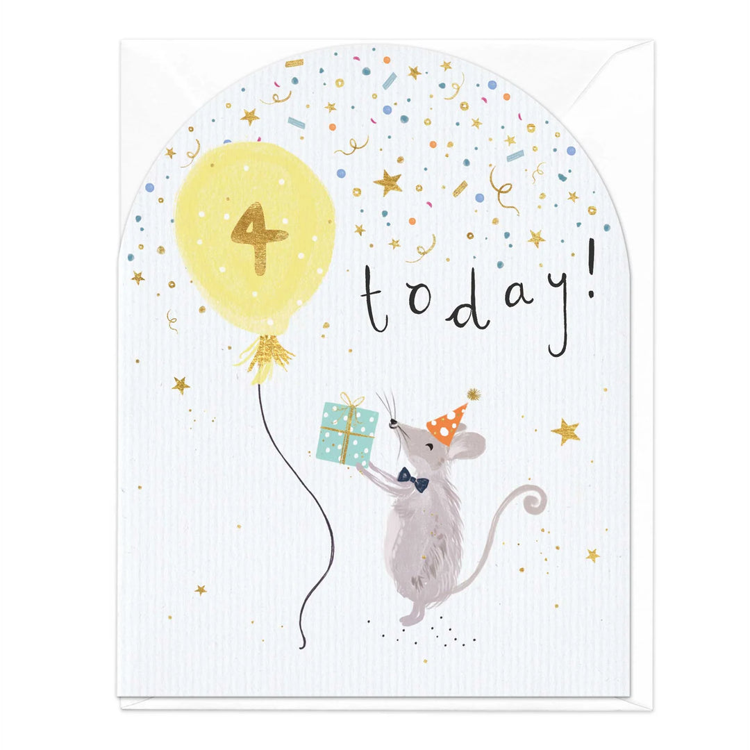 Mouse 4 Today Birthday | Greeting Card
