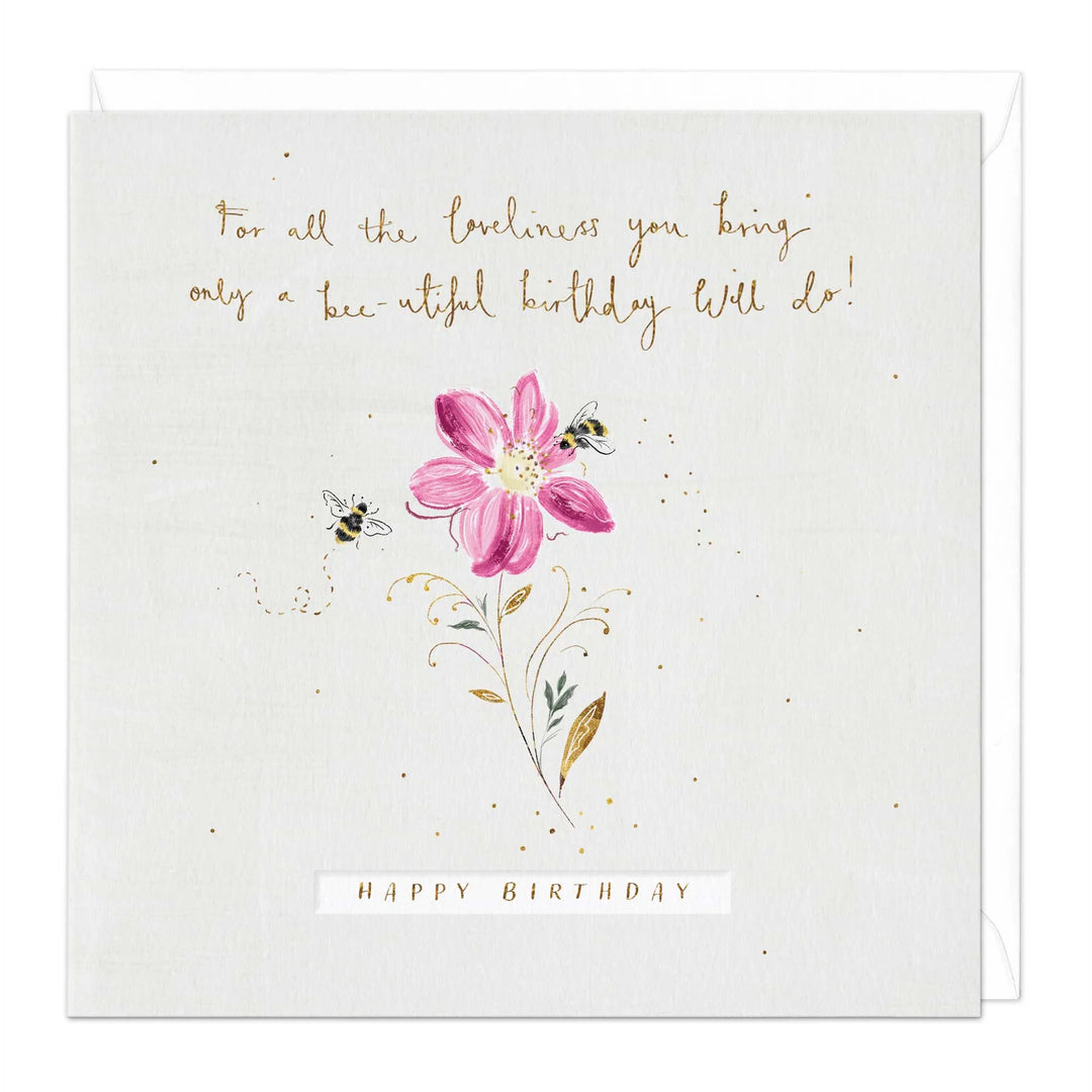 Bees on a Flower Birthday | Greeting Card