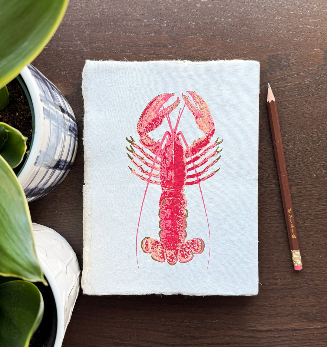 Red Lobster Parchment Paper A5 Notebook