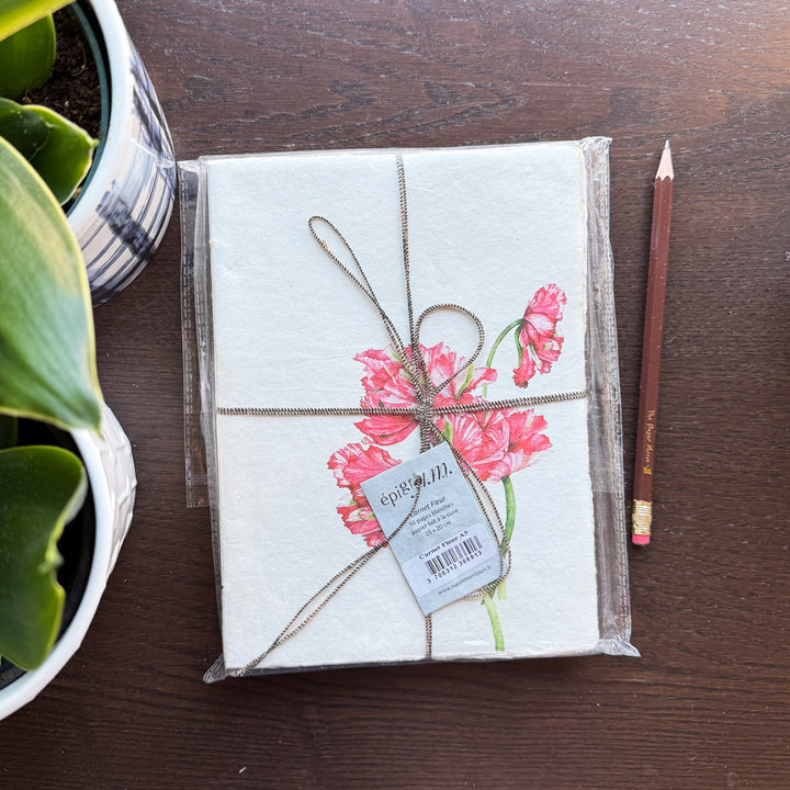 Red Tulip Parchment Paper Notebook