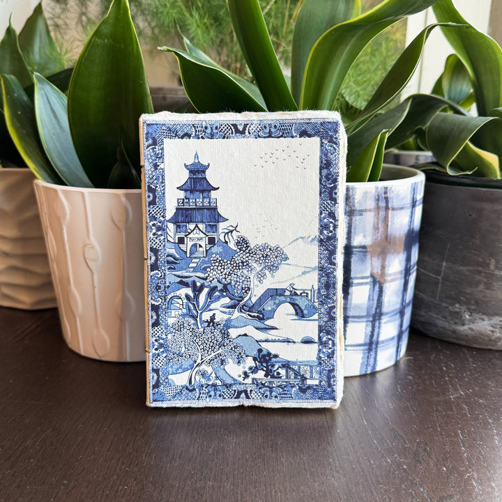 Blue Temple Parchment Paper Notebook