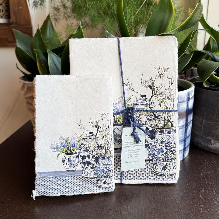 Japanese Vases Parchment Paper Notebook