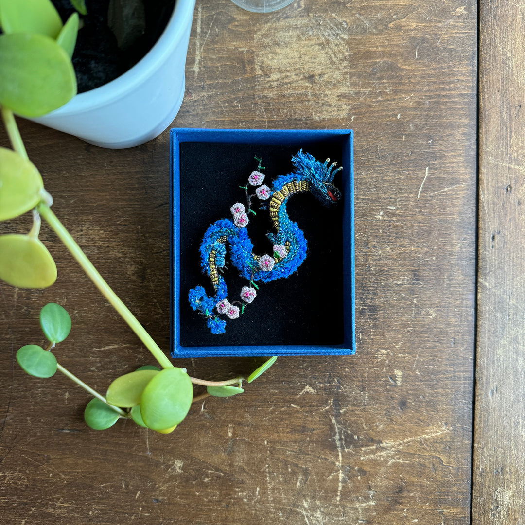 Dragon Hand-Embroidered Brooch Pin | 2024 Limited Edition Dragon Hand-Embroidered Brooch Pin | 2024 Limited Edition