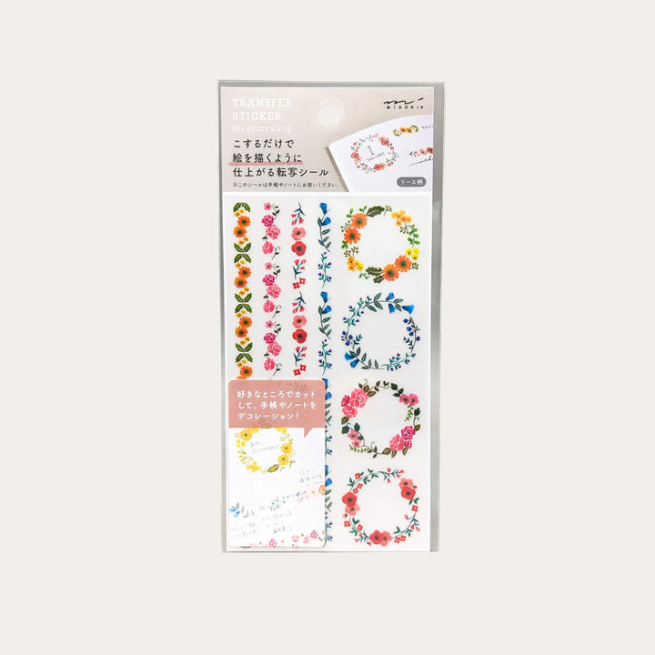 Floral Wreath Transfer Stickers