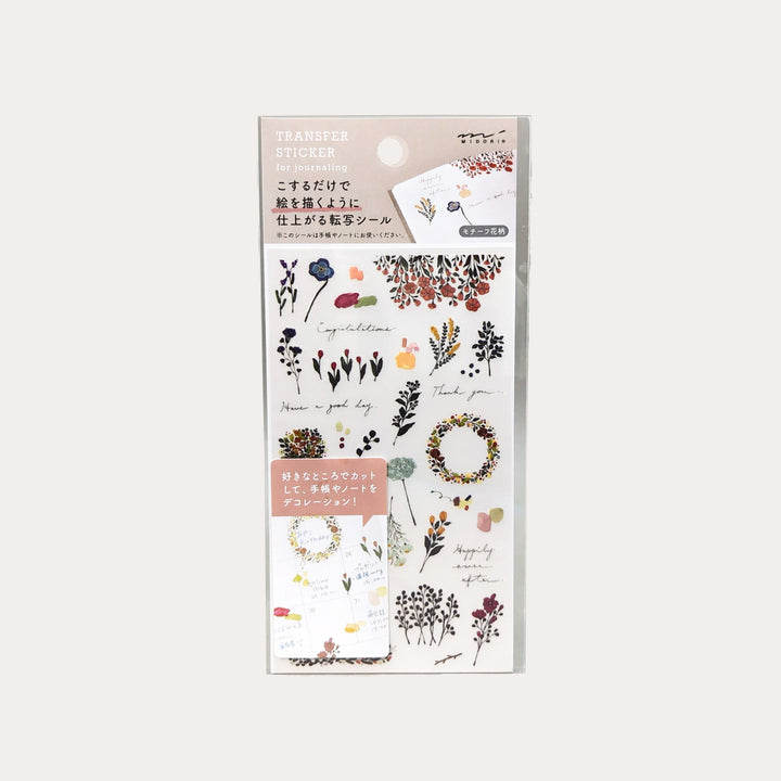 Motif Flower Transfer Stickers