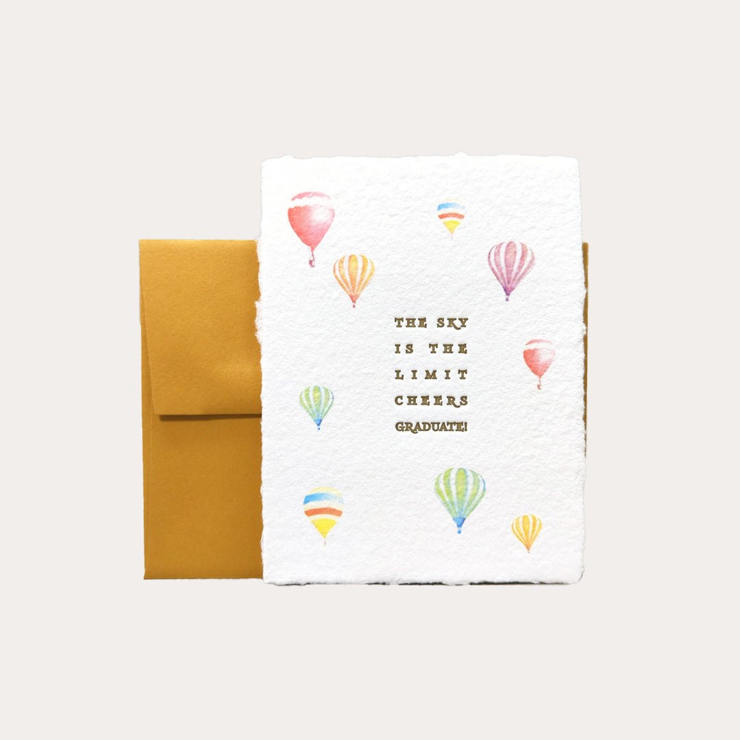 Sky is the limit Cheers Graduate | Greeting Card