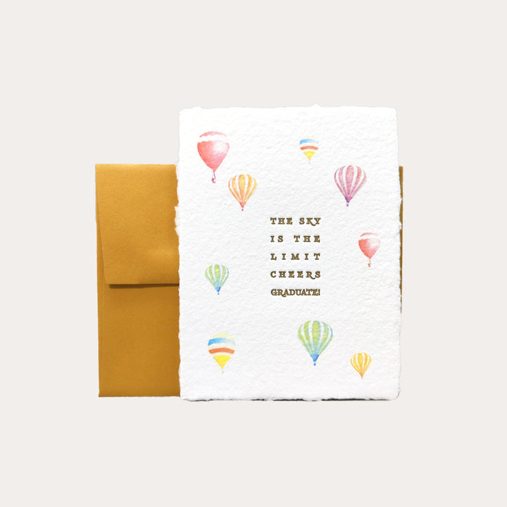Sky is the limit Cheers Graduate | Greeting Card