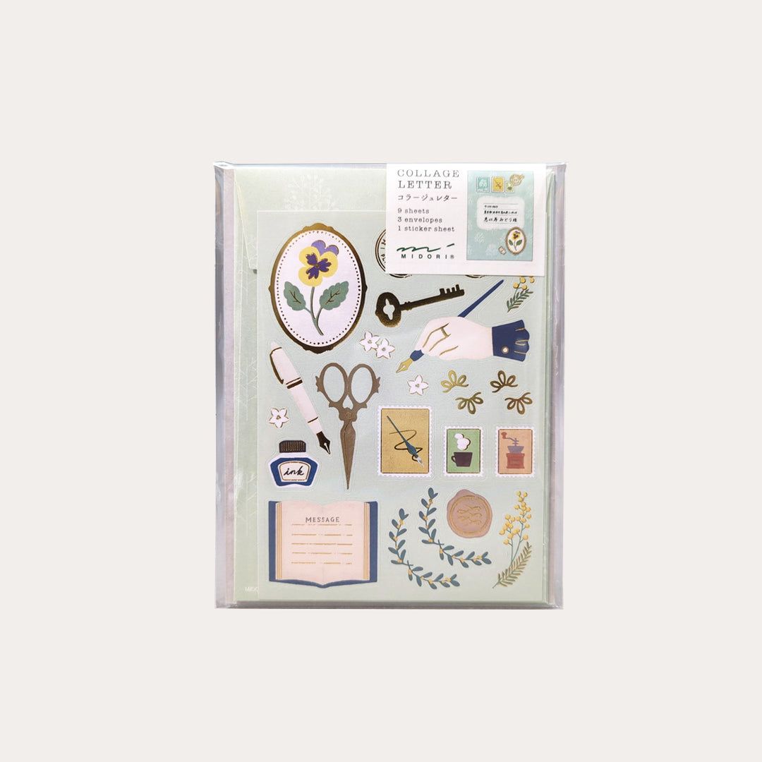 Stationery Collage Letter Set