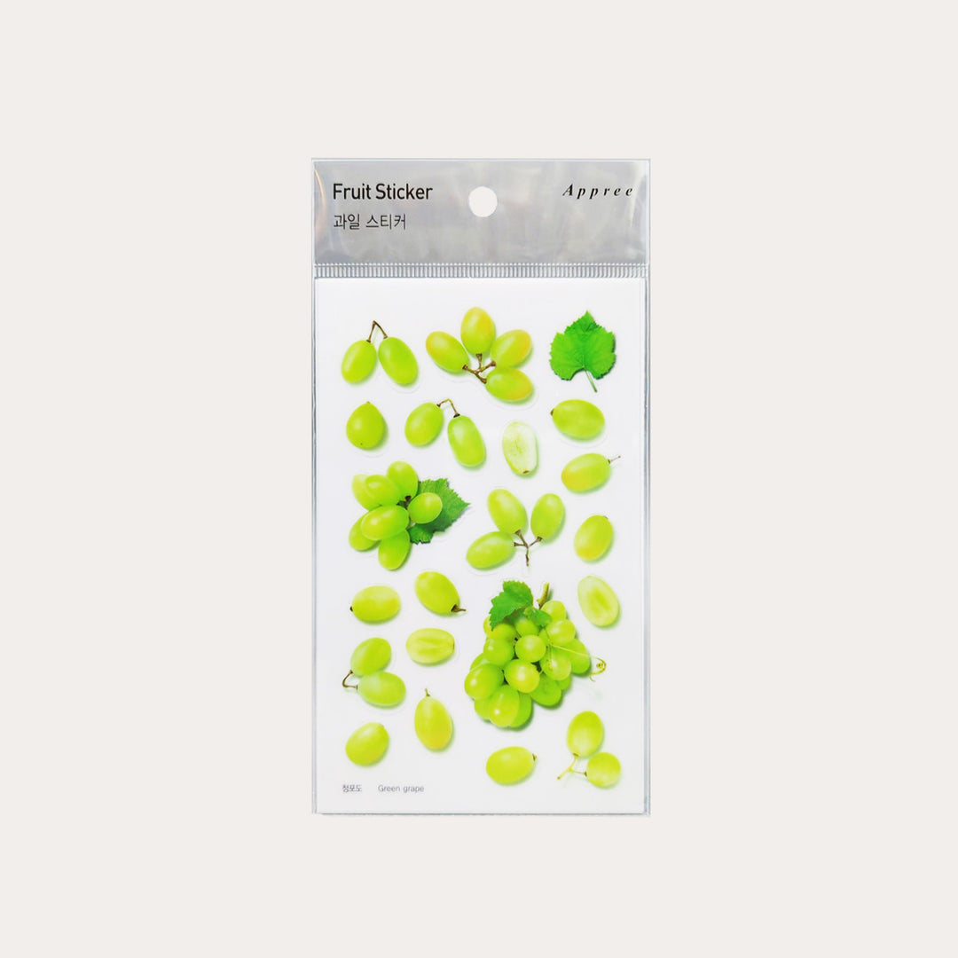 Green Grape Fruit Sticker