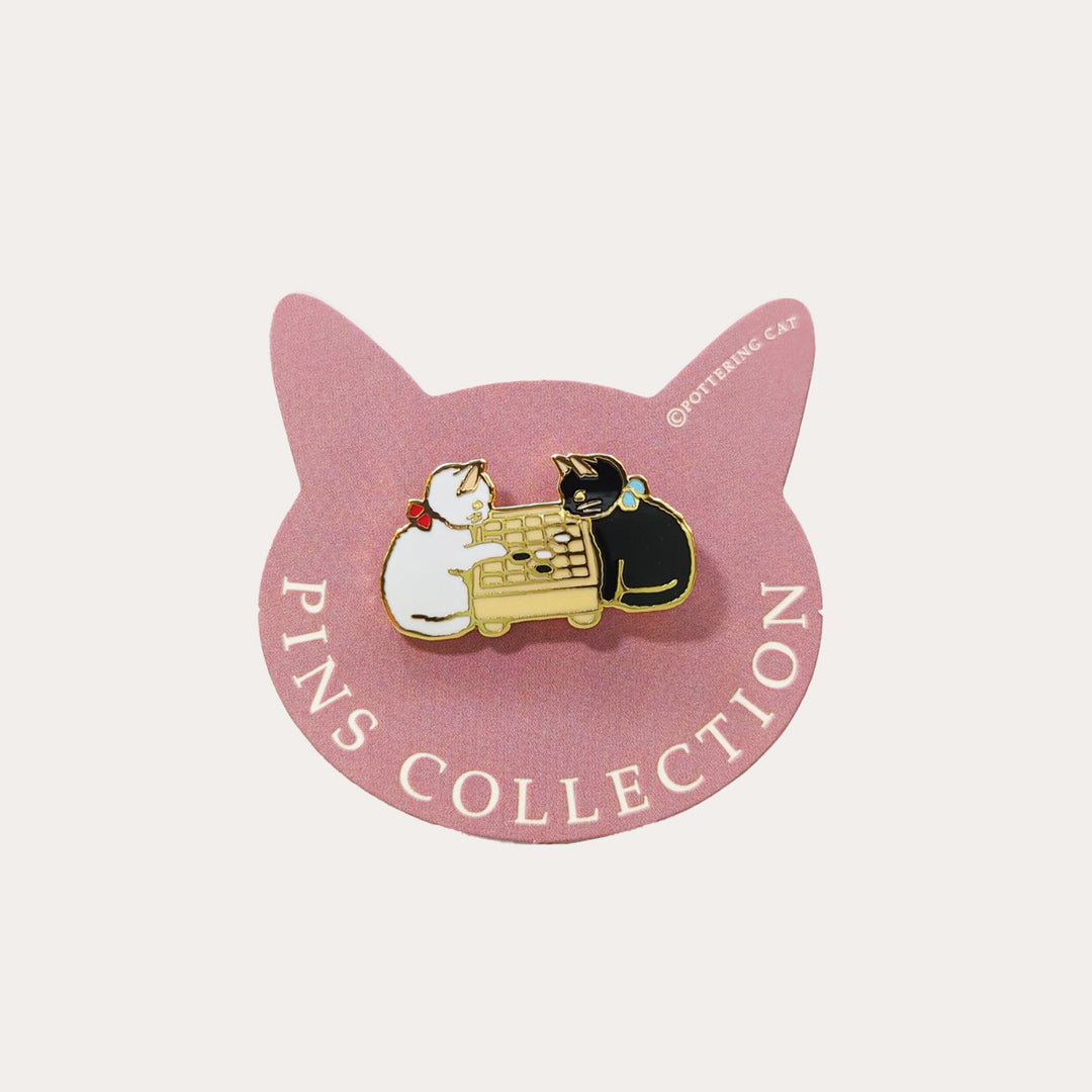 Go Chess Cat Enamel Pin