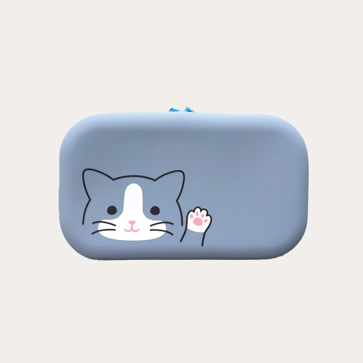 PuniLabo Gray Cat Zipper Pouch