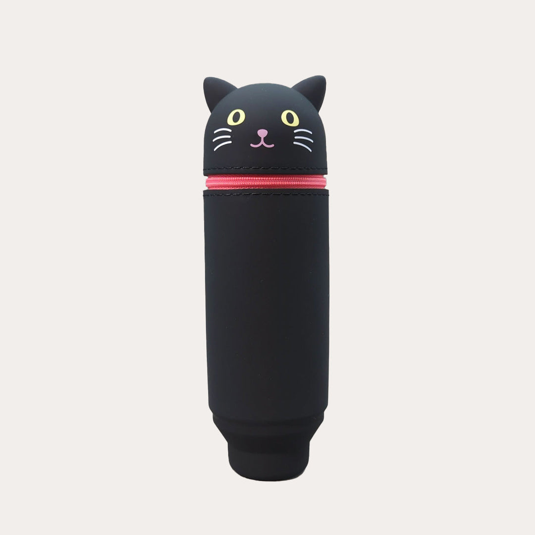 PuniLabo Black Cat Stand Up Pen Case