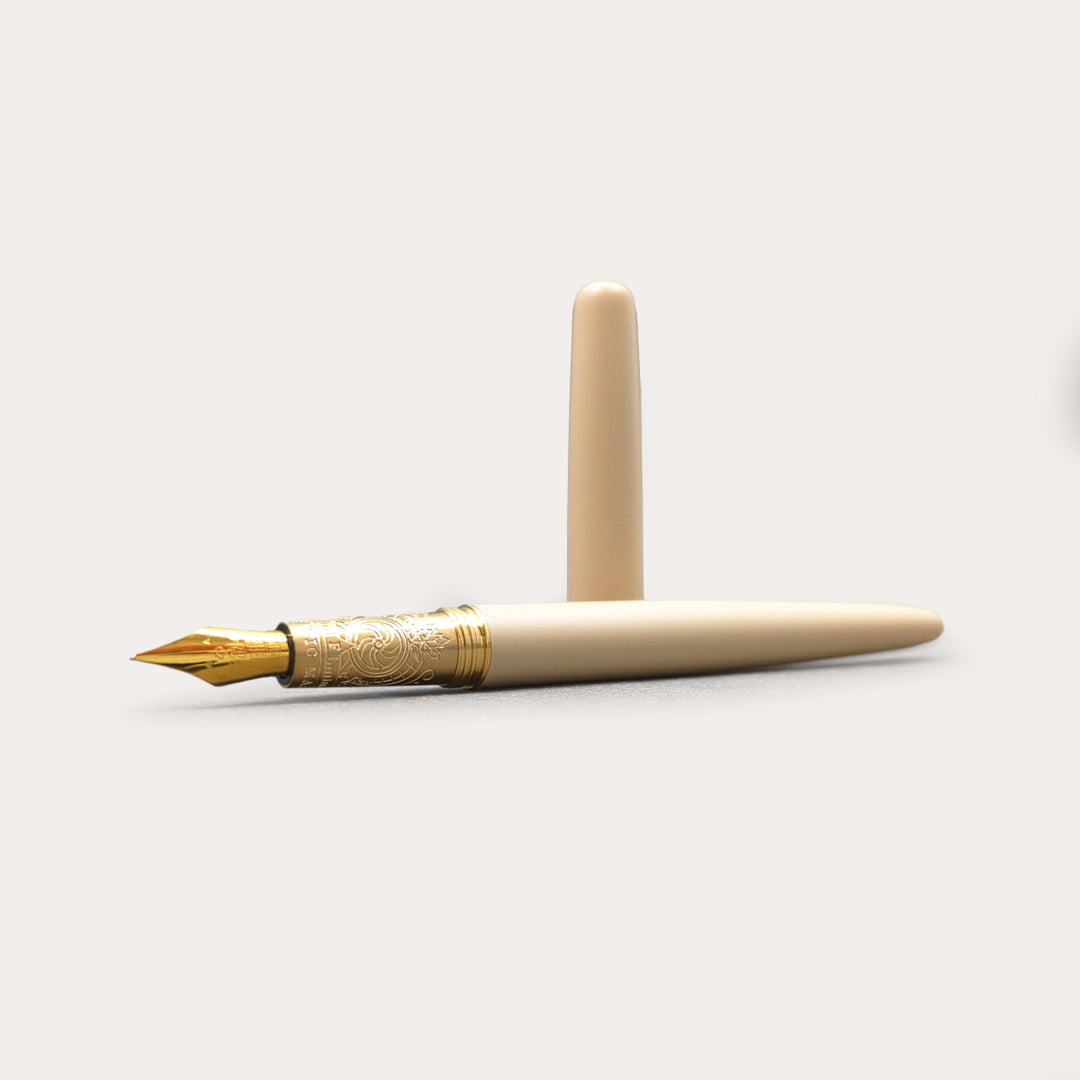 Majestic Maple Satin Brush Fountain Pen | Gold-Plated Fine Nib | Limited Edition